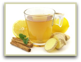 Picture of ginger tea with cinnamon and orange