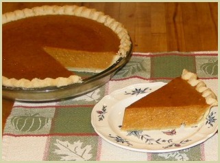 picture of homemade pumpkin pie