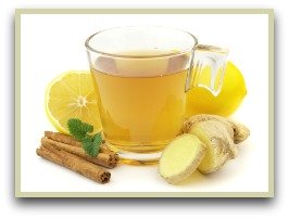 Picture of ginger tea with cinnamon and orange