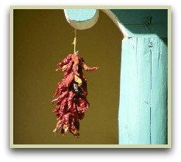 Picture of smoke paprika peppers drying in the sun